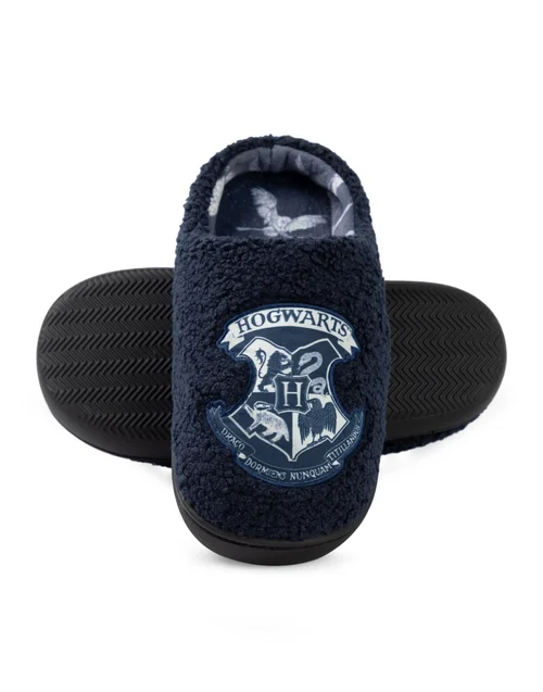 Vanilla Underground Harry Potter Womens Blue Hogwarts Mule Slippers - 7-8 Image 2