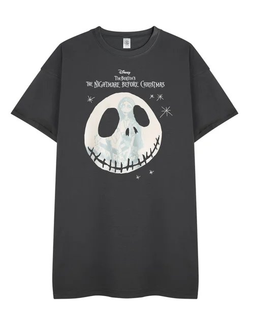 Vanilla Underground Disney The Nightmare Before Christmas Womens Black Nightdress - Small Image 1