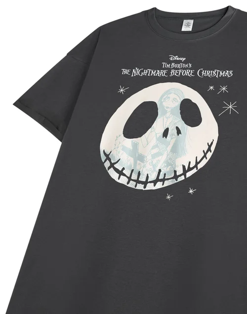 Vanilla Underground Disney The Nightmare Before Christmas Womens Black Nightdress - Small Image 5