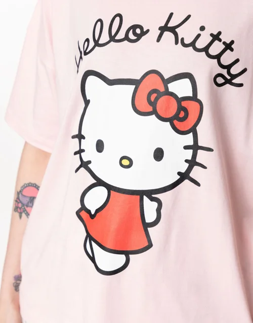 Vanilla Underground Hello Kitty Womens Pink Character Pyjama Set - Medium Image 3