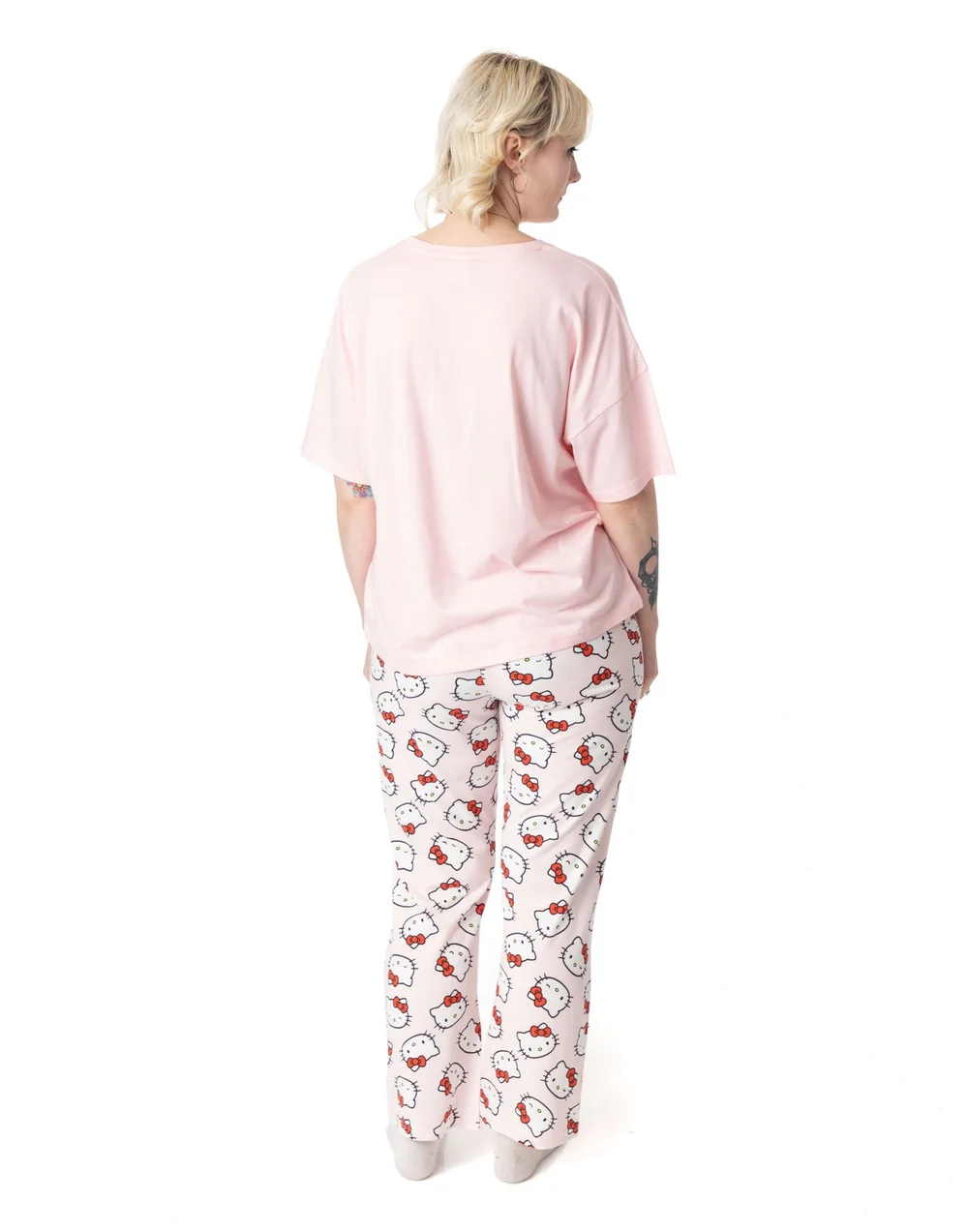 Vanilla Underground Hello Kitty Womens Pink Character Pyjama Set - Medium Image 2