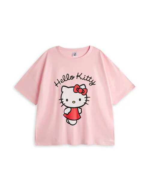 Vanilla Underground Hello Kitty Womens Pink Character Pyjama Set - Medium Image 4