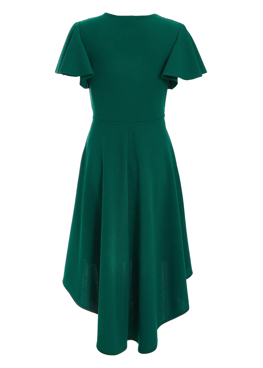 Quiz Green Petite Dip Hem Dress - 12 | Matalan Quiz Green Petite Dip Hem Dress - 12 | Matalan