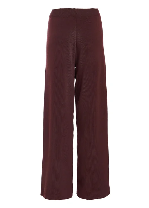 Quiz Brown Knit Wide Leg Trousers - S Image 5