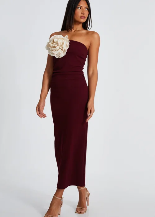 Quiz Red Corsage Midaxi Dress - 6 Image 3