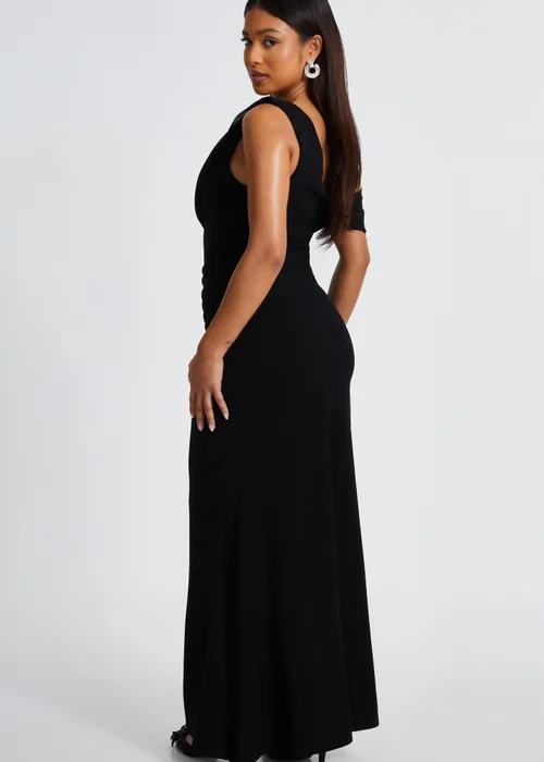 Quiz Black Petite One Shoulder Maxi Dress - 6 Image 2