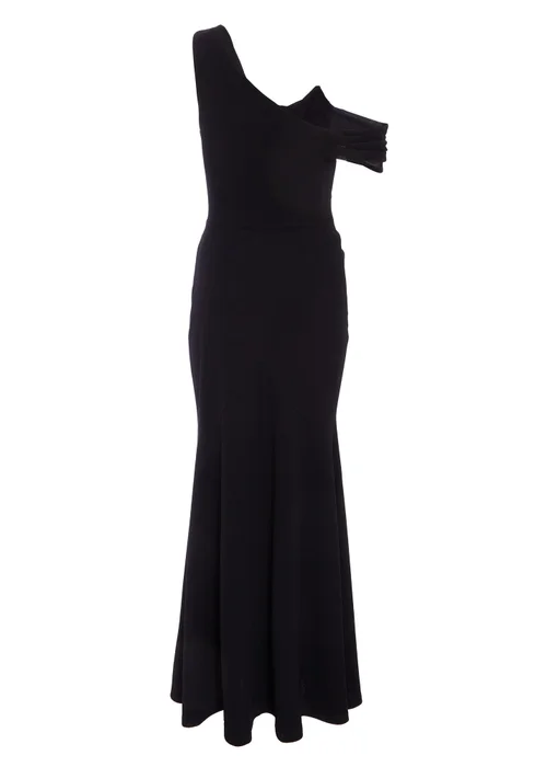 Quiz Black Petite One Shoulder Maxi Dress - 6 Image 5