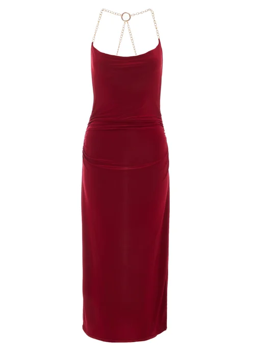 Quiz Burgundy Petite Cowl Midaxi Dress - 6 Image 4