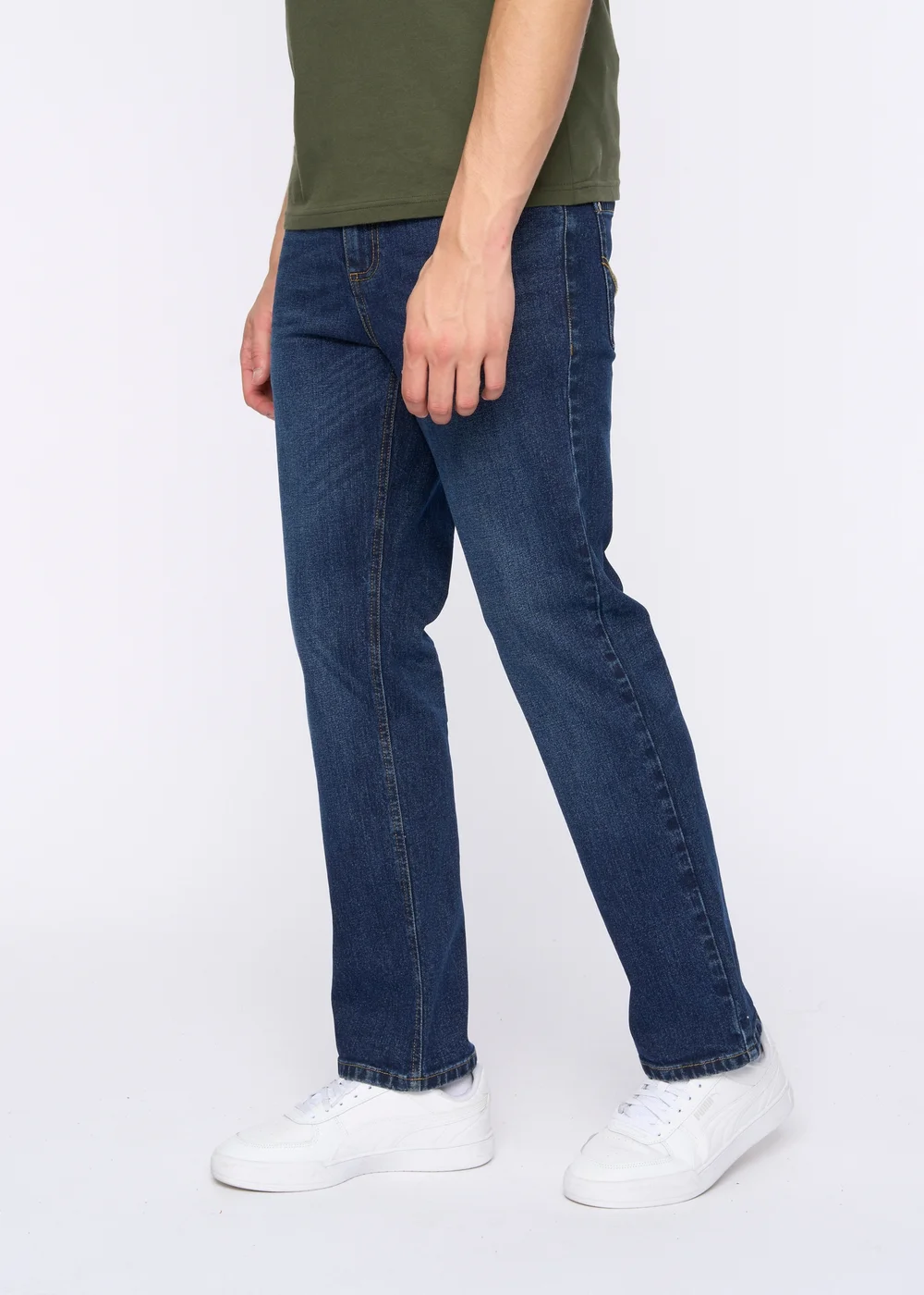 Duck & Cover Dark Blue Hydras Straight Leg Jeans - 30/L30 Image 1