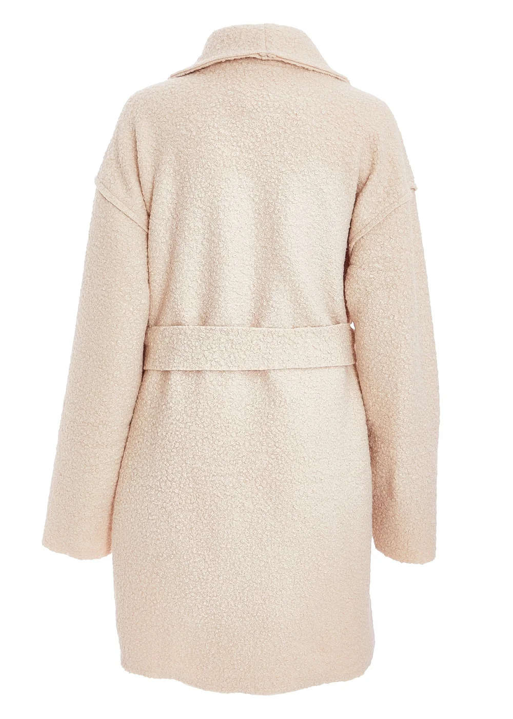 Quiz Stone Boucle Tie Belt Coat - S/M Image 5