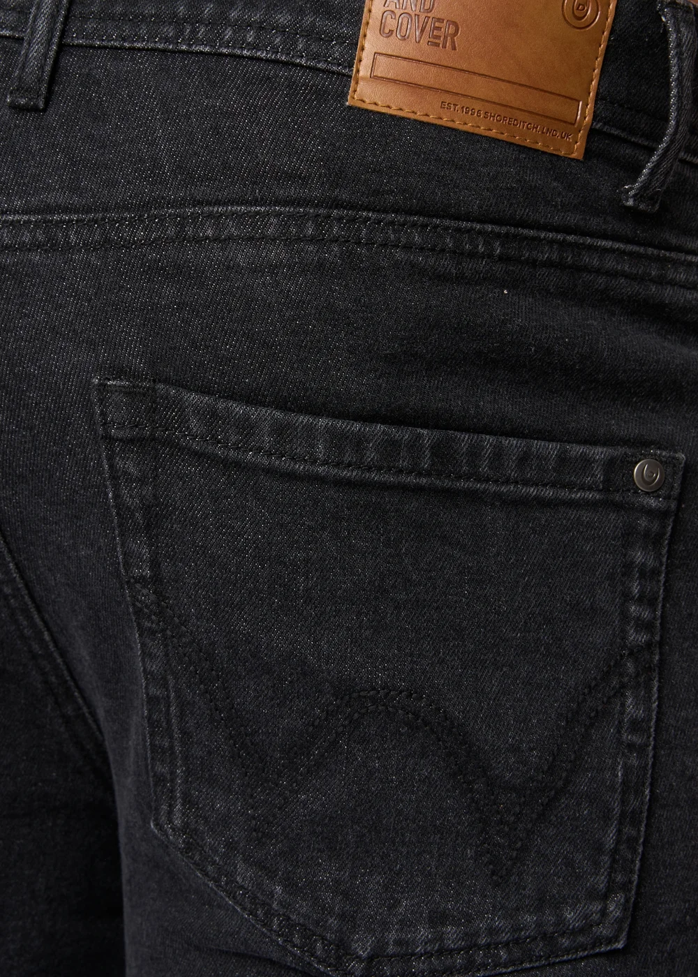 Duck & Cover Black Hydras Straight Leg Jeans - 30 waist 30 leg Image 6