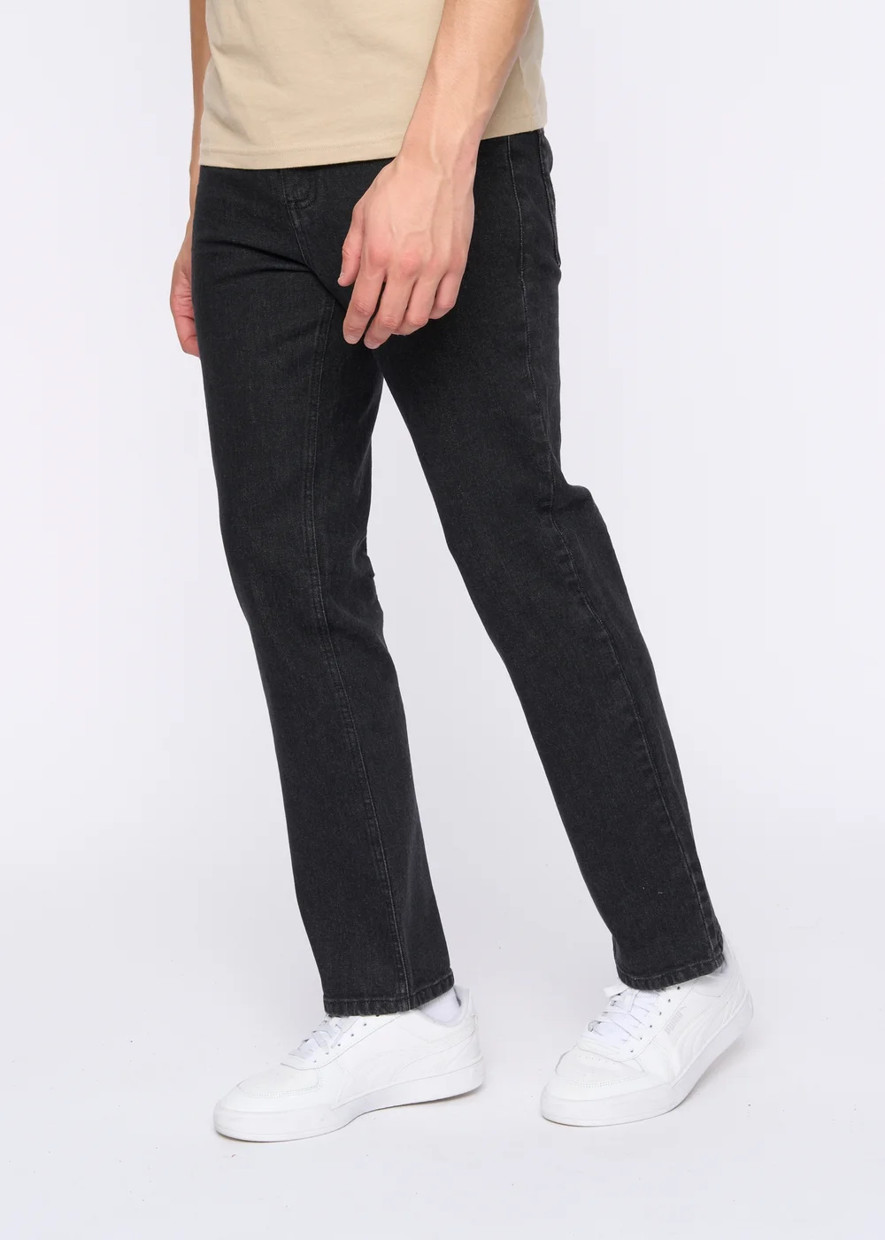 Duck & Cover Black Hydras Straight Leg Jeans - 30 waist 30 leg Image 1