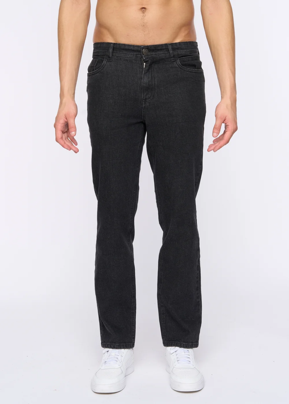 Duck & Cover Black Hydras Straight Leg Jeans - 30 waist 30 leg Image 5