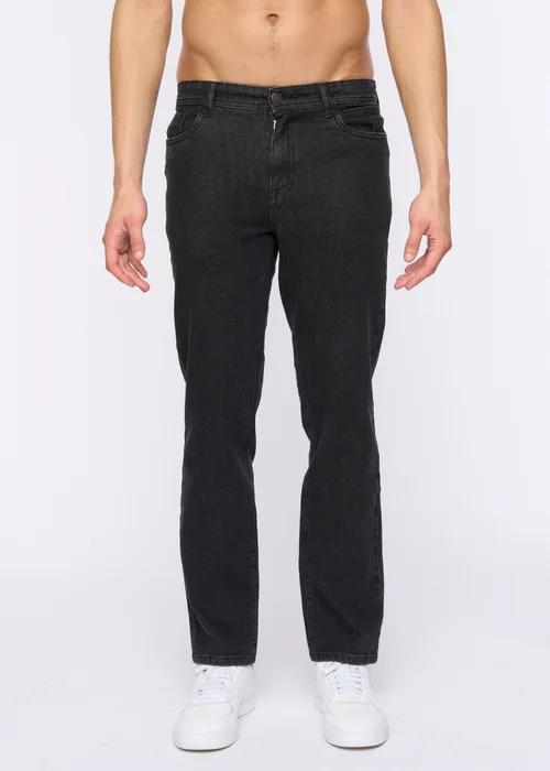 Duck & Cover Black Hydras Straight Leg Jeans - 30 waist 30 leg Image 5
