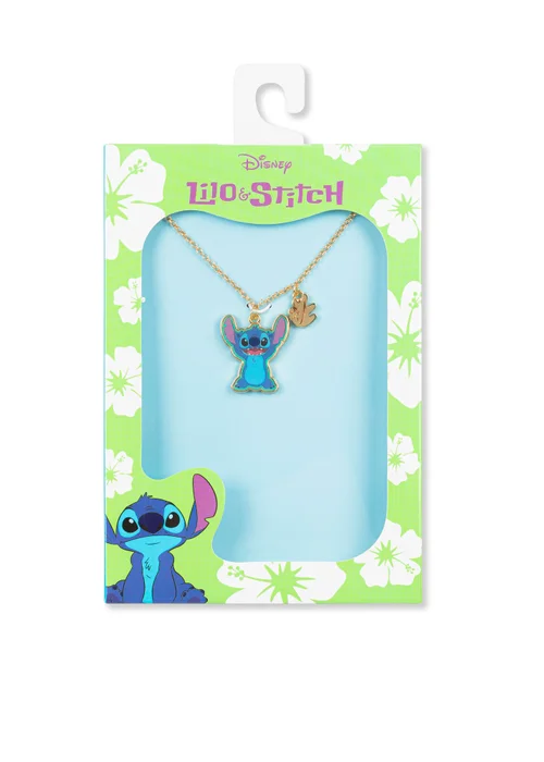 Disney Lilo & Stitch Gold Enamel Costume Necklace - One Size Image 3