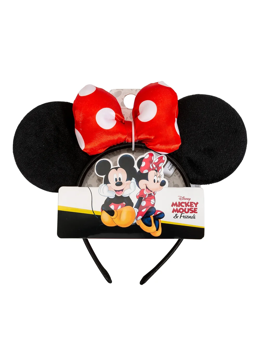 Disney Minnie Mouse Black/Red Polka Dot Bow Headband - One Size Image 3