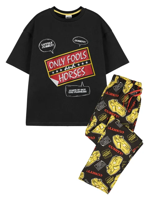 Vanilla Underground Only Fools And Horses Black Logo Pyjama Set - Extra Large Image 1