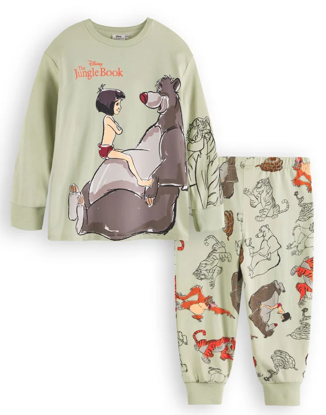 Vanilla Underground Disney The Jungle Book Boys Blue Mowgli Baloo Pyjama Set (12 Months - 6 Years)