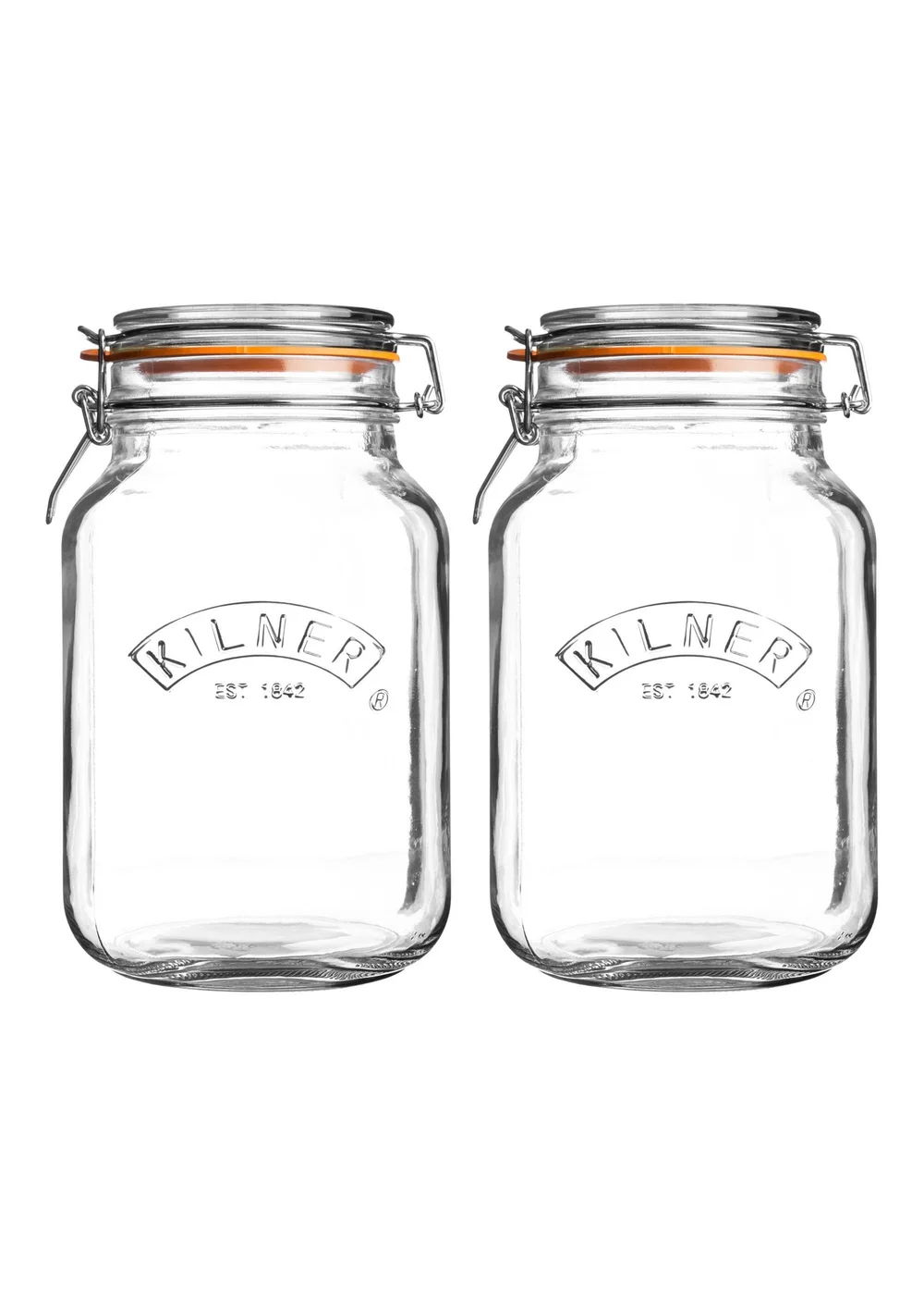Kilner 1.5l Clip Top Square Jar - One Size Image 1