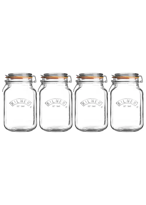 Kilner Clip Top Square Jar - One Size Image 1