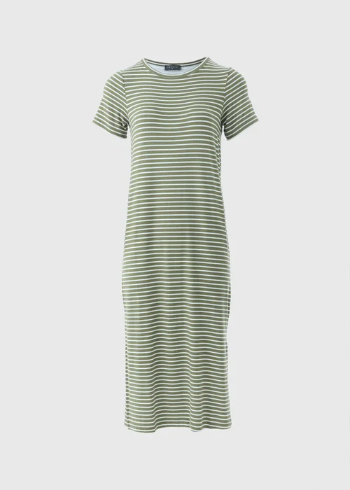 Green Stripe T-Shirt Dress - 8 Image 4