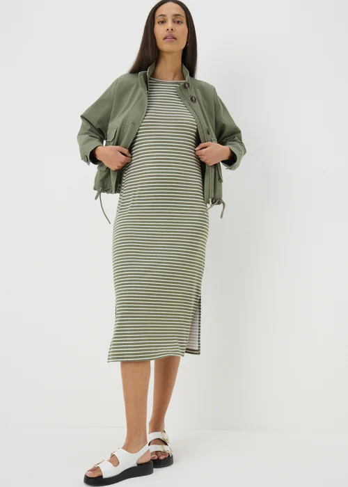 Green Stripe T-Shirt Dress - 8 Image 1