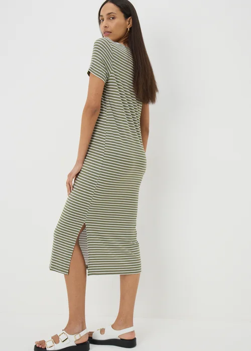 Green Stripe T-Shirt Dress - 8 Image 2