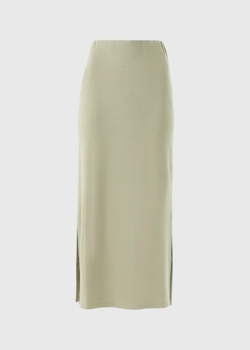 Sage Green Jersey Maxi Skirt - 8 Image 4
