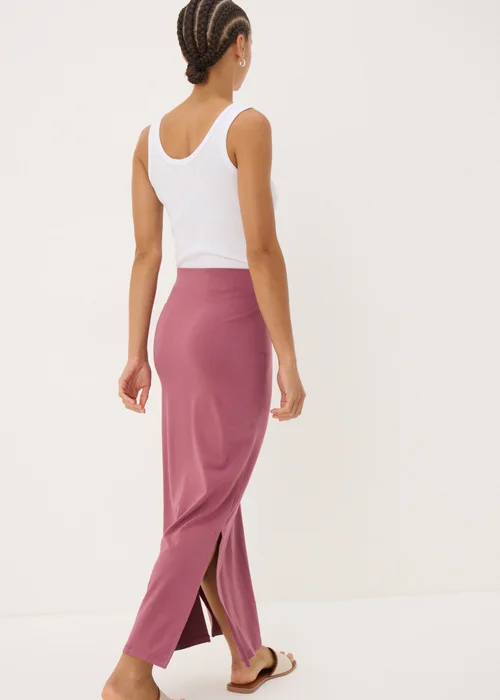 Raspberry Jersey Maxi Skirt - 8 Image 2