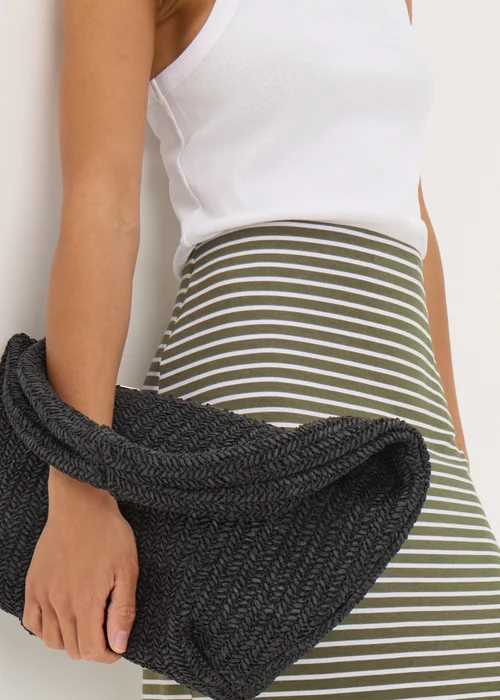 Green Stripe Jersey Maxi Skirt - 8 Image 2