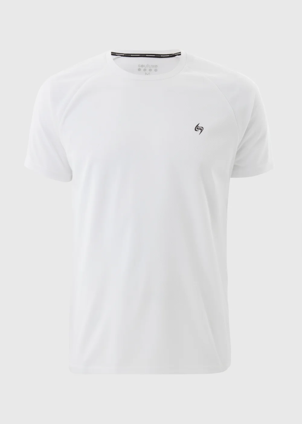 Souluxe White Basic Solid Sports T-Shirt - XS Image 4