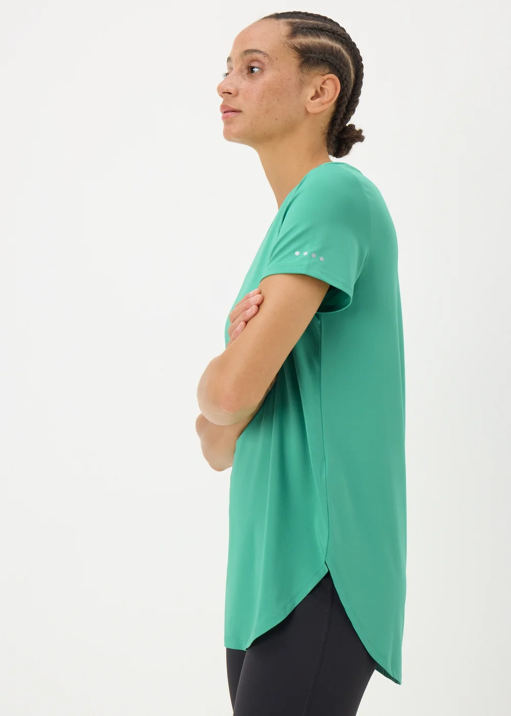Souluxe Green Longline T-Shirt - S Image 2