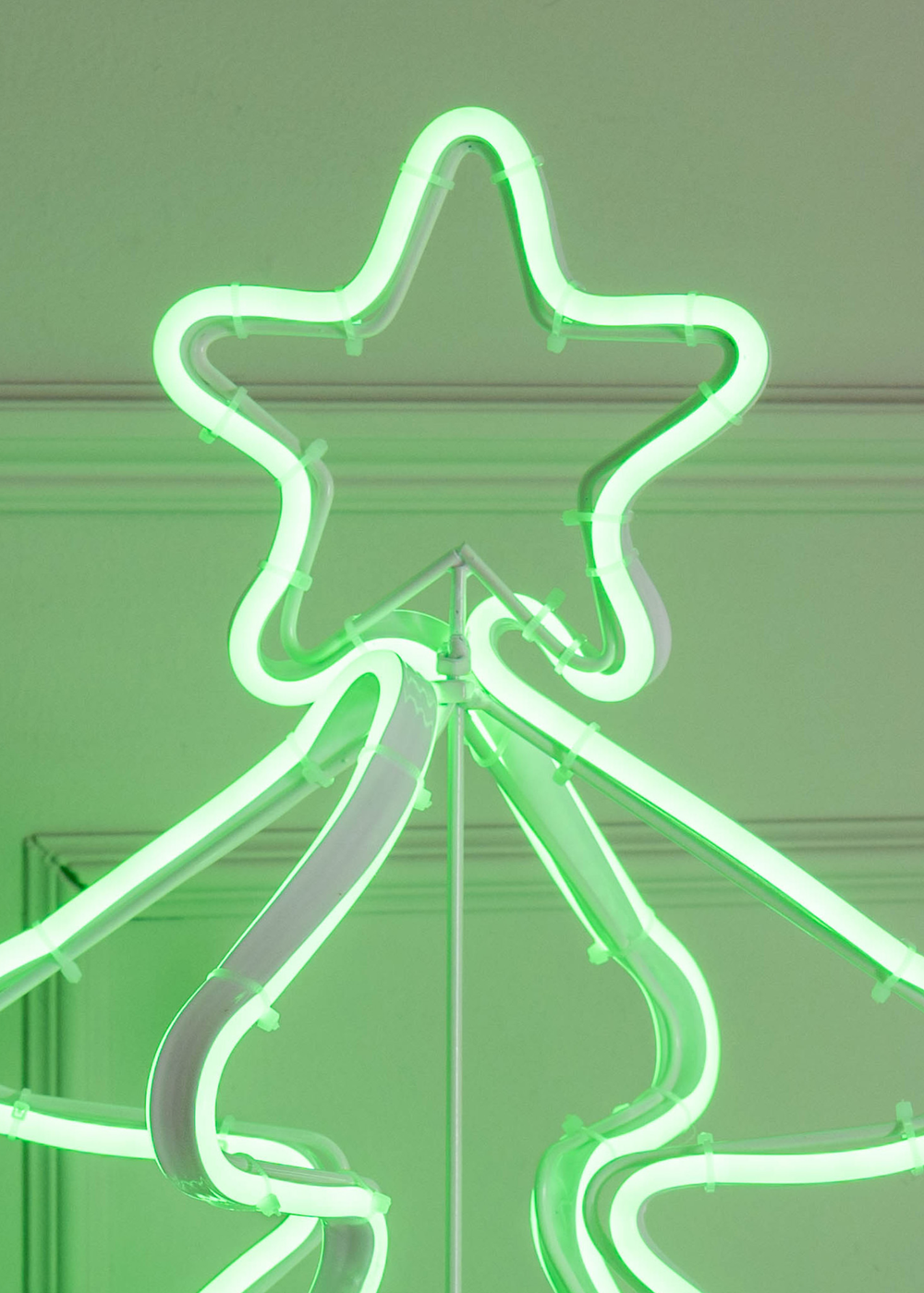 ValueLights Noble Green Neon Style LED Lit Christmas Tree (50cm x 23cm x 23cm) - One Size Image 3