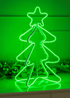 ValueLights Noble Green Neon Style LED Lit Christmas Tree (50cm x 23cm x 23cm) - One Size Image 1