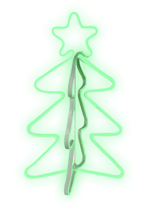 ValueLights Noble Green Neon Style LED Lit Christmas Tree (50cm x 23cm x 23cm) - One Size Image 5