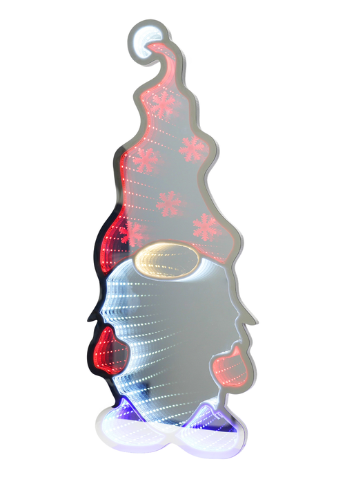 ValueLights Silver Gareth Gonk Infinity Style LED Christmas Decoration (57cm x 15cm x 20cm) - One Size Image 2