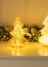 ValueLights Gold Amber Glass LED Lit Christmas Tree Decoration (20.5cm x 13cm x 13cm) - One Size Image 4