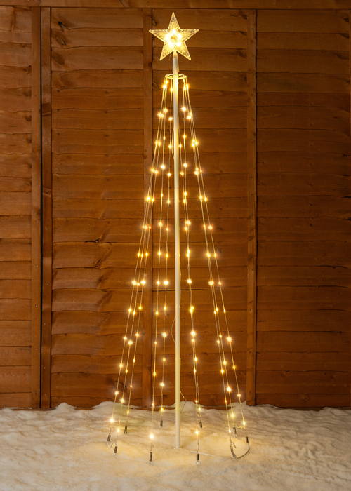 ValueLights White Balsam IP44 Maypole LED Christmas String Lights Decoration - One Size Image 1