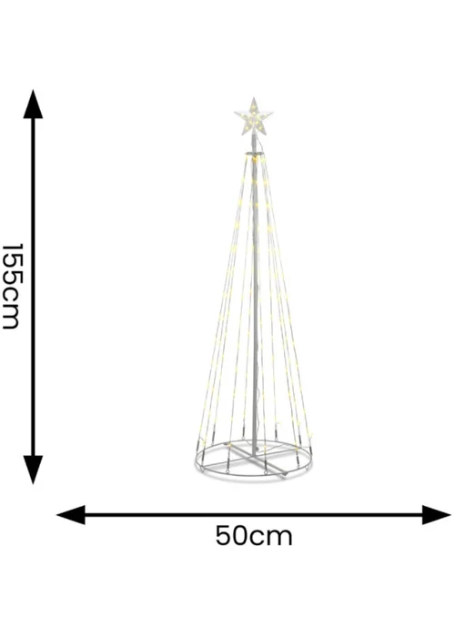 ValueLights White Balsam IP44 Maypole LED Christmas String Lights Decoration - One Size Image 4
