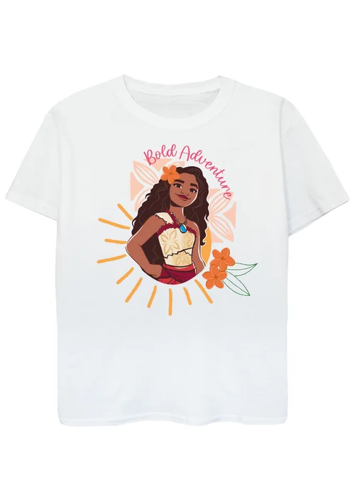 Disney White Moana Bold Adventure Kids T-Shirt (3-13 Years) - 3-4 Yrs Image 1