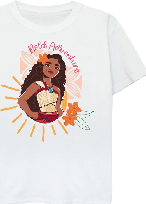 Disney White Moana Bold Adventure Kids T-Shirt (3-13 Years) - 3-4 Yrs Image 2