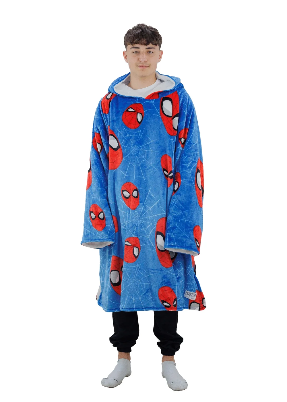Spiderman Heads Up Wearable Hooded Fleece - Small Image 1