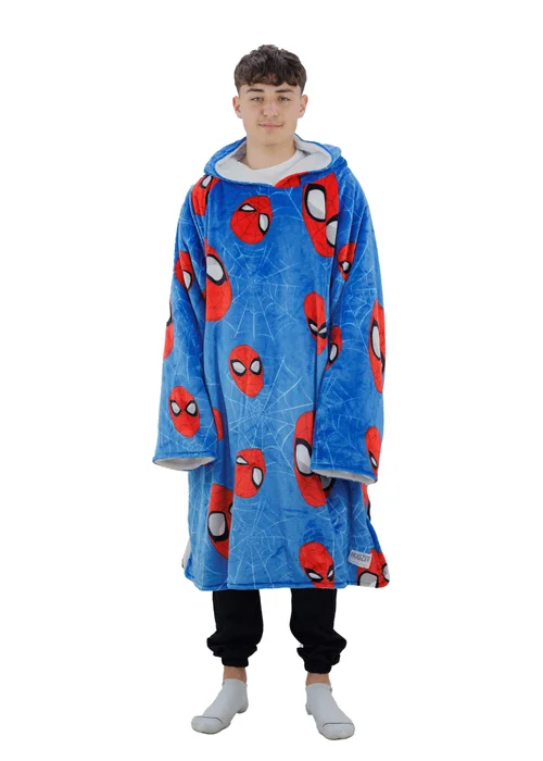 Spiderman Heads Up Wearable Hooded Fleece - Small Image 1