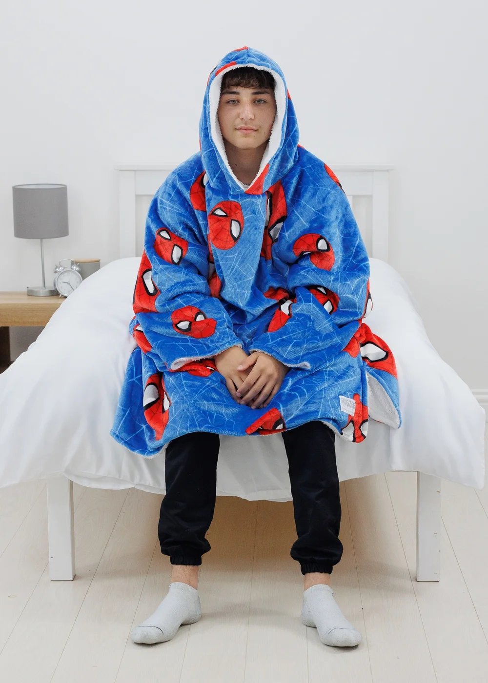 Spiderman Heads Up Wearable Hooded Fleece - Small Image 3