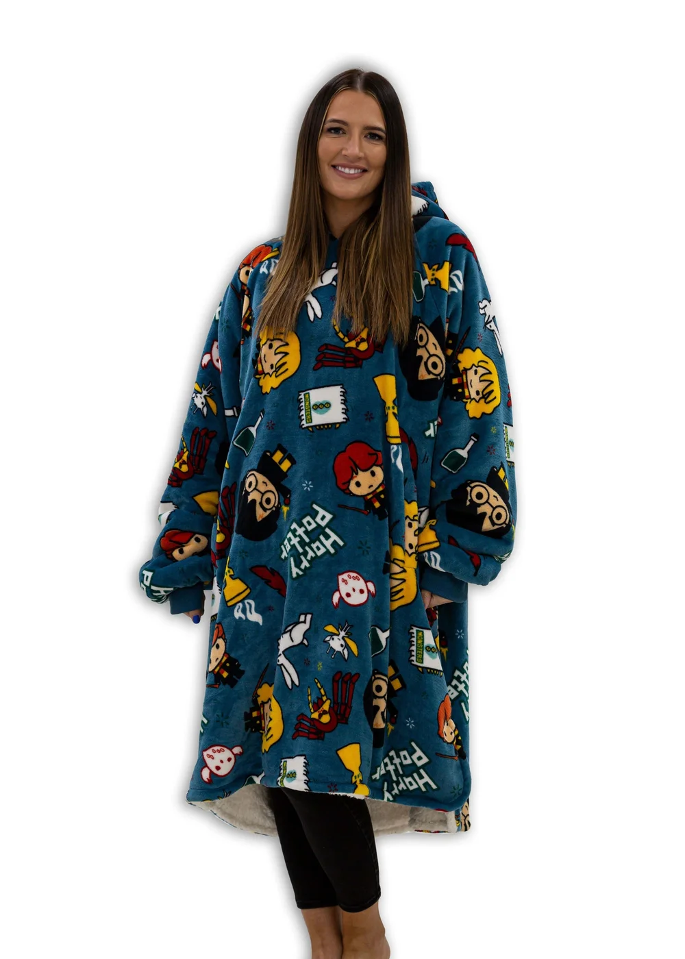 Harry Potter Hooded Sherpa Lined Fleece with Cushion Cover - Medium Image 3