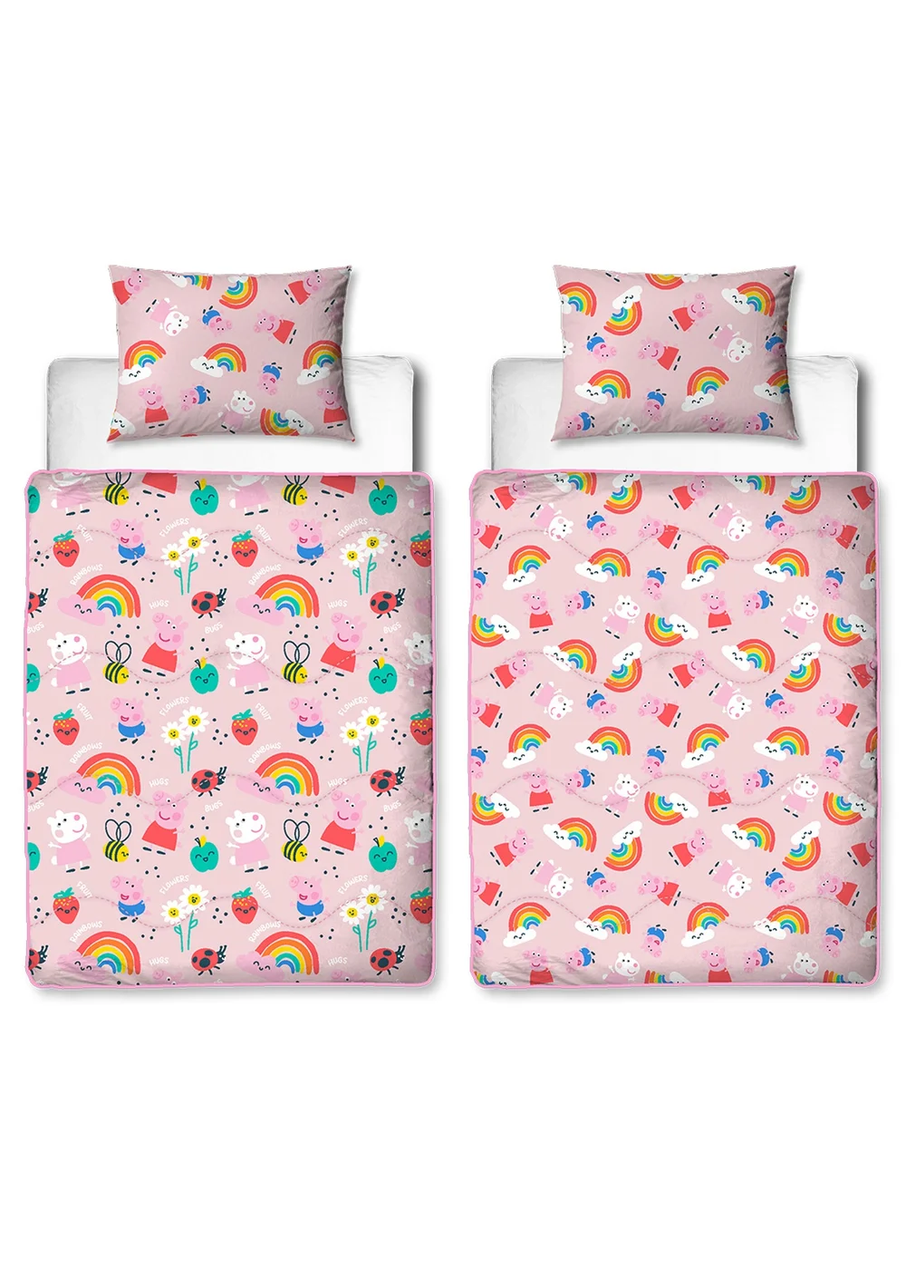 Peppa Pig Lovely Coverless Quilt Reversible Duvet Set - Junior Image 5