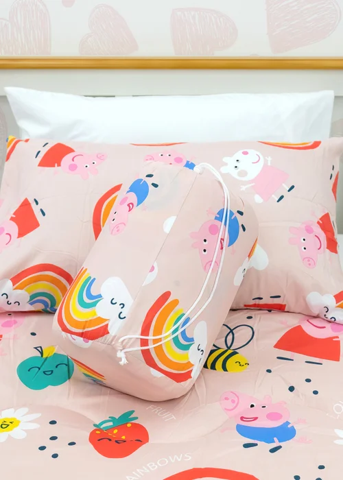 Peppa Pig Lovely Coverless Quilt Reversible Duvet Set - Junior Image 3