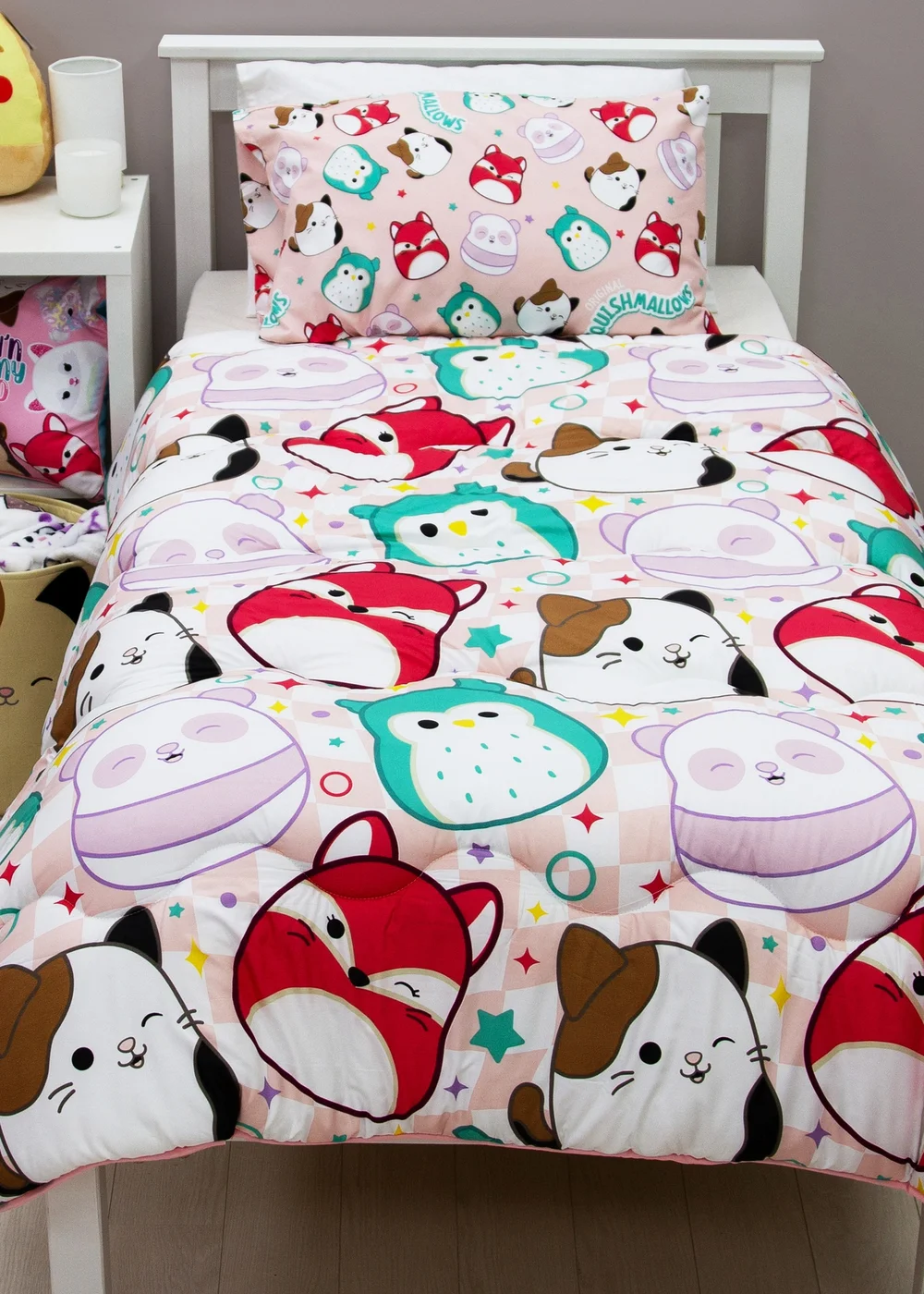 Squishmallows Logo Coverless Quilt Duvet Cover Set - Single Image 1