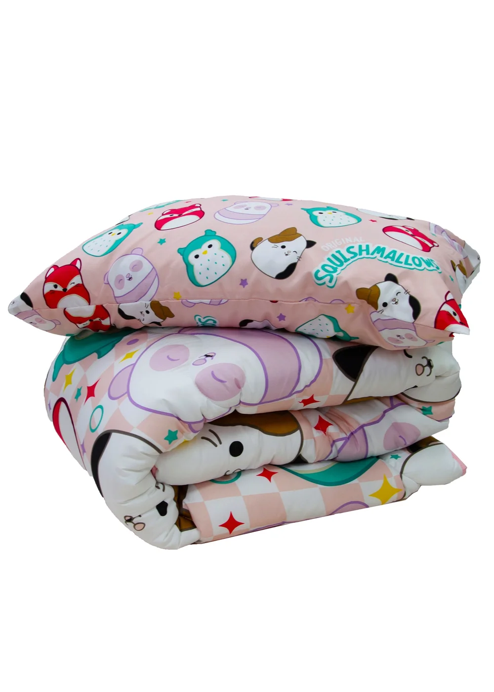 Squishmallows Logo Coverless Quilt Duvet Cover Set - Single Image 3
