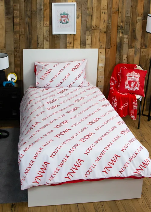 Liverpool Tone Reversible Duvet Cover Set - Single Image 2